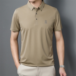简约纯色休闲款Polo衫男短袖夏季青年百搭修身T恤男士上衣潮P68图片