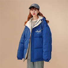 中性风22冬季字母印花连帽面包服棉服宽松棉衣MY151P115控148，男装棉衣，A247A