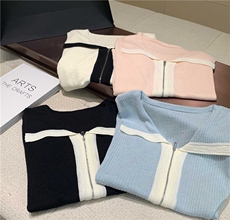 夏季新款简约百搭短袖针织衫女宽松休闲上衣，女装针织衫/毛衣，伟祺羊绒