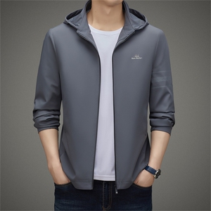 BA3701春季新款精品高端男士连帽夹克锦氨面料可脱卸帽P135图片