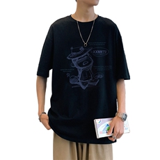 ！春夏新款纯棉宽松短袖T恤男士情侣体恤衫男DX24-P20，男装T恤，电商B367