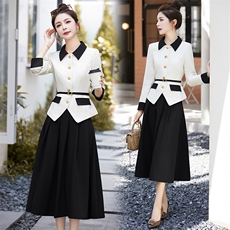 小香风套装裙女2025年春秋新款职业高级感时尚气质两件套，女装套装/套裙，时尚俏佳人