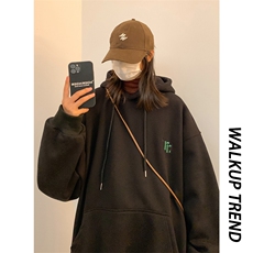 数据爆卫衣男中性风港风宽松刺绣秋季外套416B-1-WY679-P55限78，男装卫衣，星座416B-1