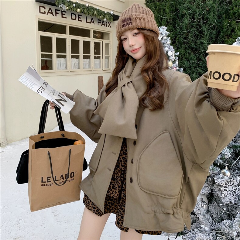 宽松保暖外套冬独特超好看设计感洋气百搭上衣，女装派克服，浙宝212A