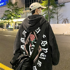 抖音供货、重磅加绒450克水洗高街欧美美式卫衣D223A-SX2212-P70，男装卫衣，电商019-1