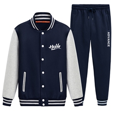 2025秋新款棒球服运动套装青年学生班服套装XZ102A-4-8663-P95，男装休闲套装，星座211-2