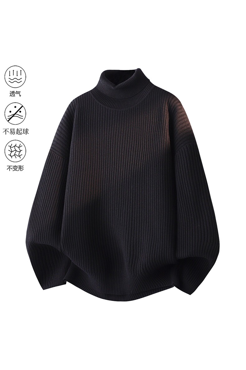 高品质City秋冬加厚设计感纯色街头高领针织毛衣2025MZ86-P48,男装针织衫/毛衣,星座610B-1