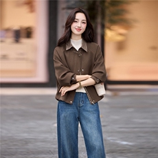 【现货！！！！】2025年加厚格子毛呢短外套，女装短外套，素月