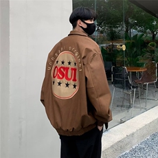 美拉德穿搭复古刺绣皮衣PU皮外套男女同款秋冬季2023宽松W6703，男装夹克，星座1116A-1（原606A）