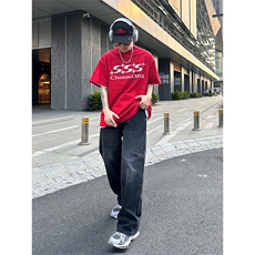 美式高街vibe风直筒长裤欧美痞帅男hiphop复古水洗牛仔裤，男装牛仔裤，星座301D-4(原星座1004-4）