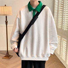 春装新品学生百搭纯色衬衫2023潮撞色卫衣男女WY3672-P65控价88，男装卫衣，电商A441-1