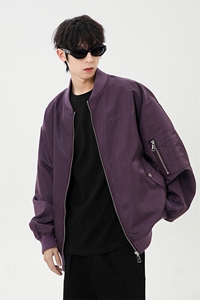 港风日系复古设计感贴袋拼接立领夹克男 XZ213-JK4321-P108控128图片