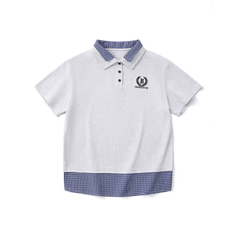 假两件POLO衫短袖T恤男女同款百搭拼接翻领休闲宽松上衣YD284-P45,男装T恤,星座509