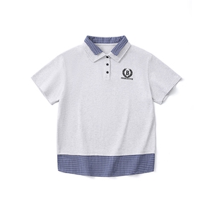 假两件POLO衫短袖T恤男女同款百搭拼接翻领休闲宽松上衣YD284-P45图片