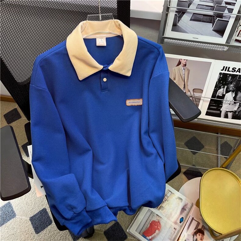 男春季polo潮流时尚休闲长袖Y755P35,男装Polo衫,星座1116-2
