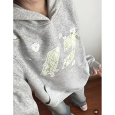 5226-P52原版做工刺绣贴布纯棉华棉复合休闲卫衣男女同款薄款，女装卫衣/绒衫，星座617A-2