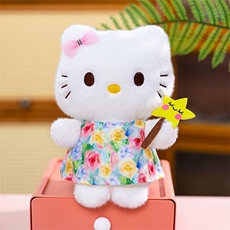 童话毛绒 碎花裙卡特猫（百个起售）