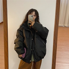 网络图现货！立领PU皮棉服外套高级设计感小众棉服RM8021-P100，男装棉衣，星座1005-6