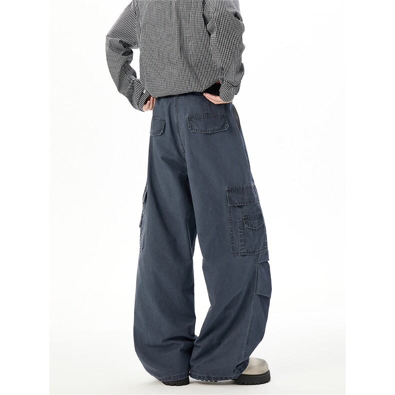 6143-秋冬现货高品褶位工装100棉休闲裤(P65X108)4图片