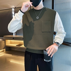 2025秋冬新款社会小伙假两件卫衣男帅气外套W12P75控108，女装短外套，电商B276A