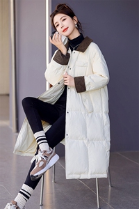长款白色羽绒服女2023冬季新款今年流行的小个子韩版气质简约小众图片