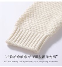 2025简约时尚百搭加厚一字领桂花针羊绒衫，女装羊绒衫，朵暖羊绒