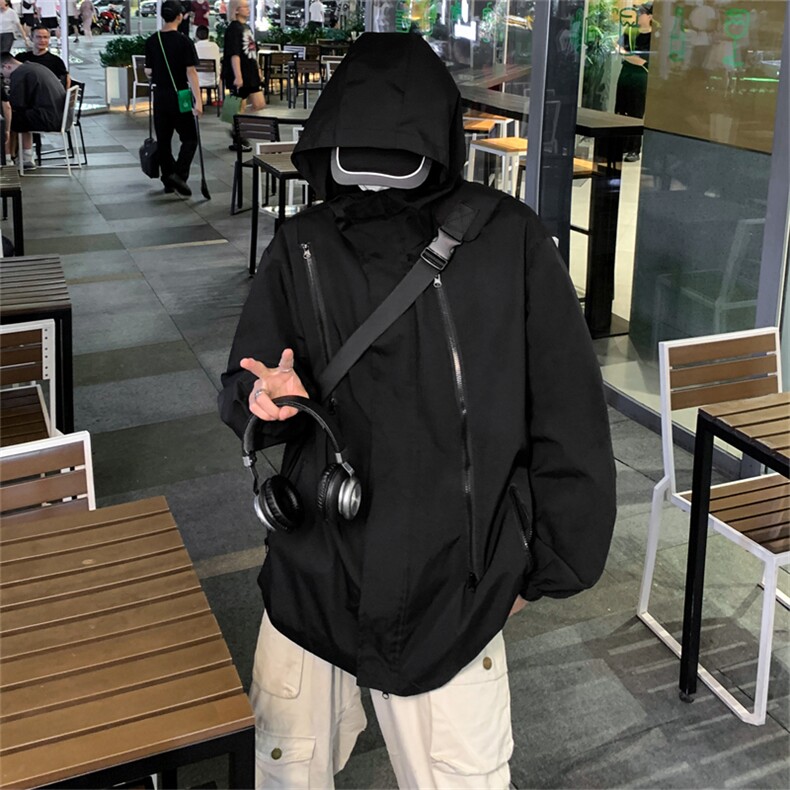 秋装新款现货港风防水多拉链冲锋衣男潮流夹克个性外套A113-2P53,男装夹克,电商A113-2