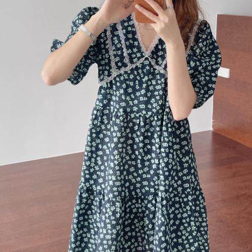 盐缩小碎花边裙，女装，TVMV(4F)