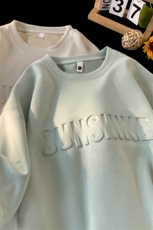！2024夏季新款男士立体钢印麂皮绒短袖T恤TL2406特P25控48，男装T恤，电商B220