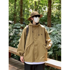 情侣户外冲锋衣男款高街美式防水登山服外套GF16 P63图片