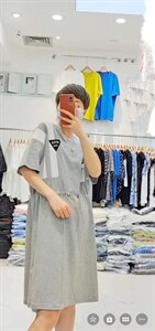 【现货】新款夏季韩版气质针织拼色连衣裙,女装连衣裙,那简