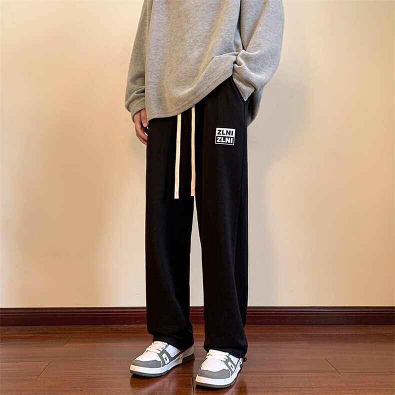 港风 大码印花休闲裤长裤拖地裤卫裤A014-K8307-P40控58图片
