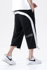 7XL-M港风2023夏季新款休闲裤七分裤男中性风男女学生中裤控价68，男装休闲裤，钱塘717(原712)