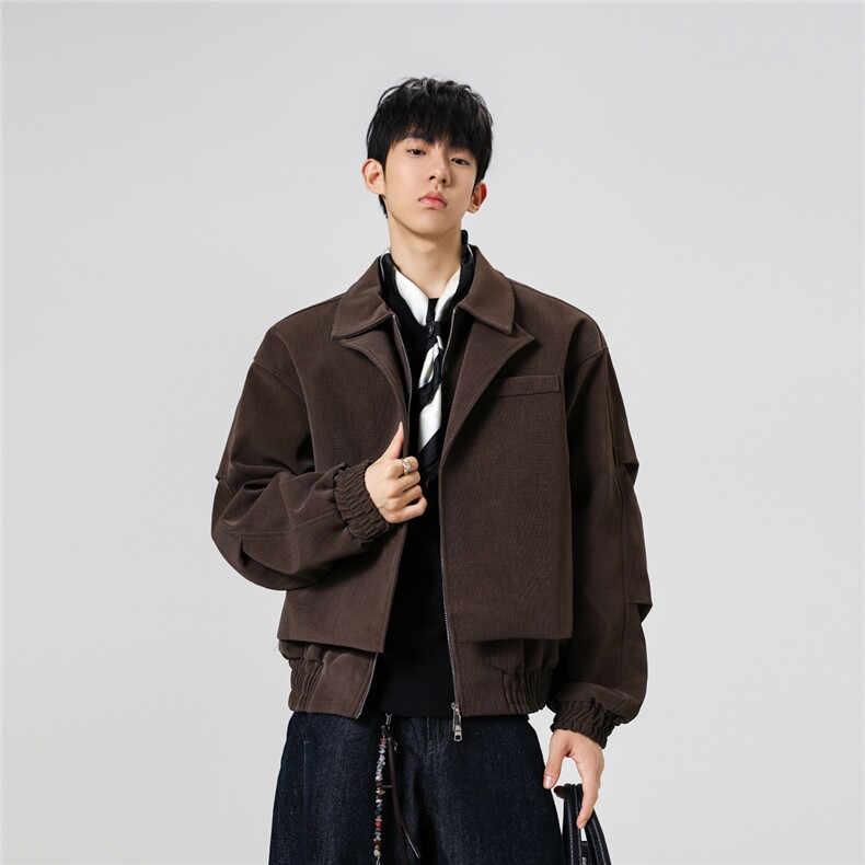 秋冬新款拼接结构皮衣夹克JK935-P95控158图片