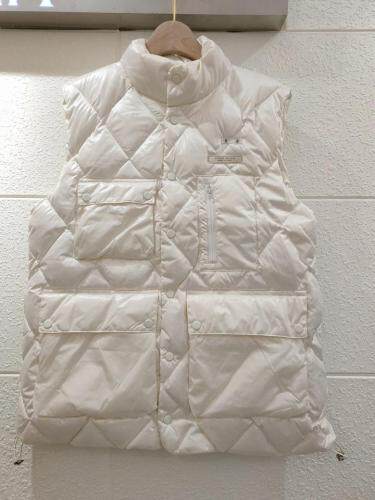 菱形格羽绒马甲，女装马夹，moiiy