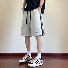 新品刺绣侧边条纹撞色速干透气休闲短裤X416B-1-DK1127-特P30限58，男装牛仔裤，星座416B-1