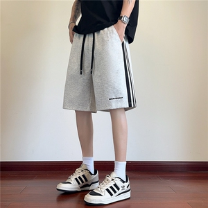 新品刺绣侧边条纹撞色速干透气休闲短裤X416B-1-DK1127-特P30限58图片
