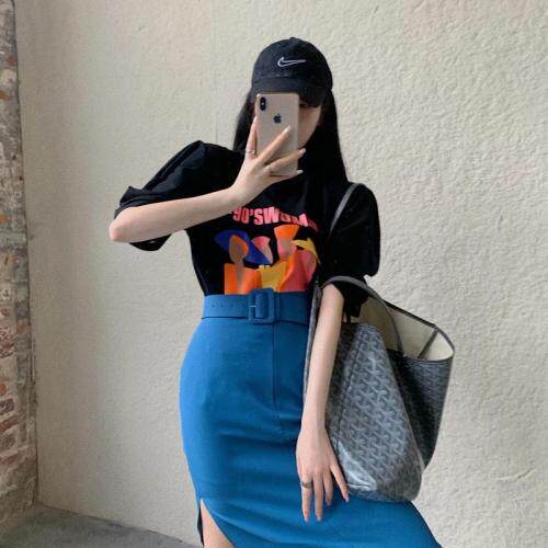 高腰二件套，配腰带，女装，艾丽贝儿