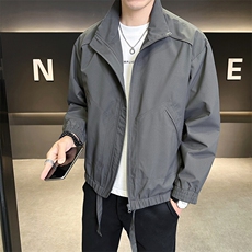 新款冲锋衣外套男士春秋立领宽松大码户外工装夹克男装2528-P58，男装夹克，星座1403A