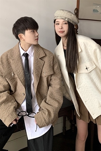 1港风美式潮牌宽松情侣女大码M-5XL休闲夹克外套男JK8748P95控128图片
