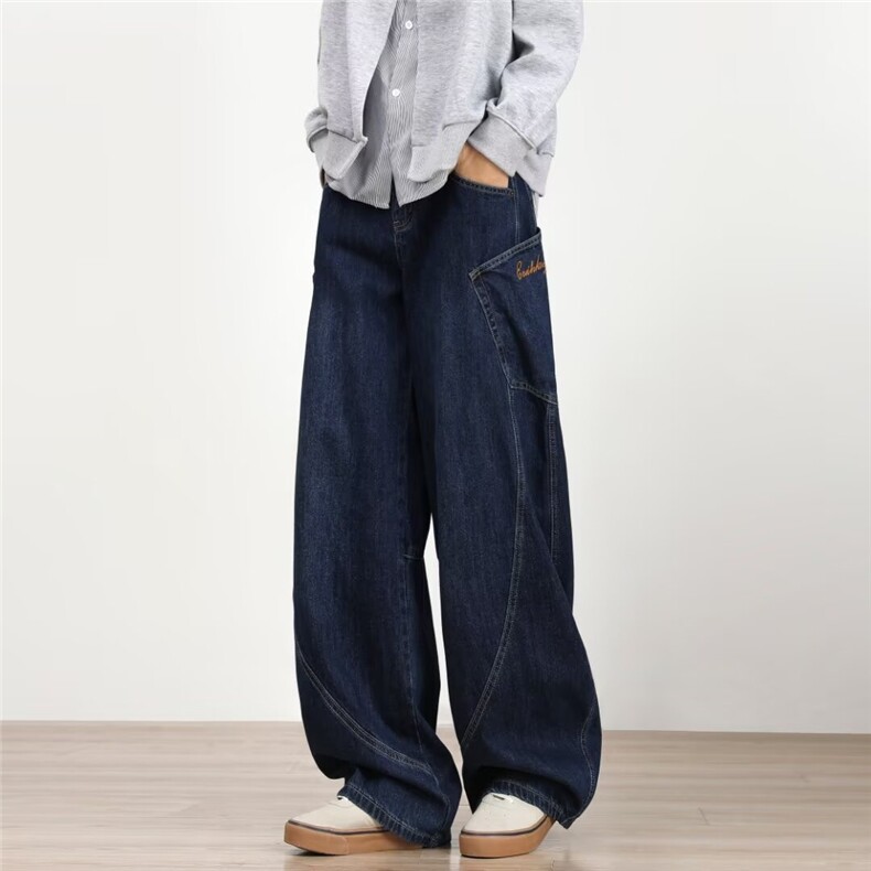 AK2052-P65美式新款街头复古潮流痞帅高腰牛仔裤，女装休闲裤，星座617A-2