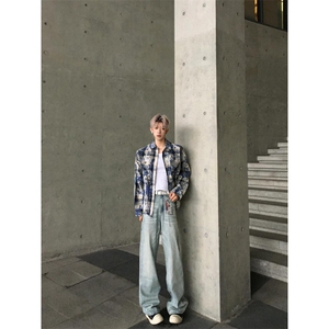【有货】cleanfit扎染格子衬衫男设计感C3002LL-特P50图片