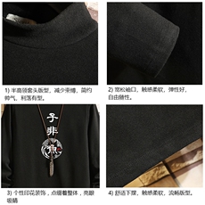 BT40070-P30加绒款-P40半高领长袖t恤男大码内搭打底衫男砖墙，男装T恤，电商A040A