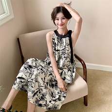 水墨画挂脖无袖吊带连衣裙女2024夏国风复古气质宽松显瘦漂亮长裙,女装连衣裙,姿衣轩,浙宝-网红风 水墨画挂脖无袖吊带连衣裙女2024夏国风复古气质宽松显瘦漂亮长裙,女装连衣裙,姿衣轩,浙宝-网红风
