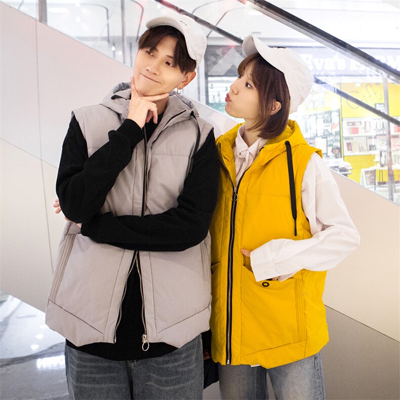 709-M11-P602021新款韩版休闲无袖连帽外套情侣棉衣马甲坎肩,男装棉衣,星座709