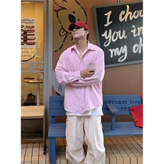 长袖条纹衬衫男欧美街头垂坠感衬衣薄款外套情侣潮牌男衬C2213，男装衬衫，星座1116A（原606A-3）
