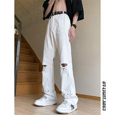 夏季美式高街破洞铆钉牛仔裤货号K750P60，男装牛仔裤，电商A063