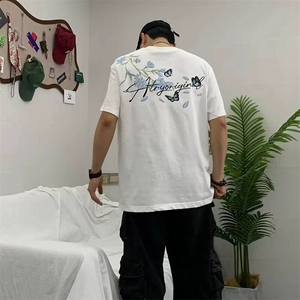 万针全刺绣解构设计260克重磅双纱纯棉高品质美式高街短袖T恤特35图片