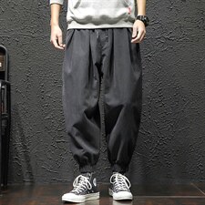 2021秋季新日系大码束脚宽松加肥加大九分休闲裤男K2010-P35，男装休闲裤，电商A001