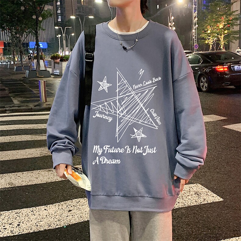 圆领卫衣男超大码胖子肥佬大号长袖t恤S6456-P28,男装卫衣,电商A040